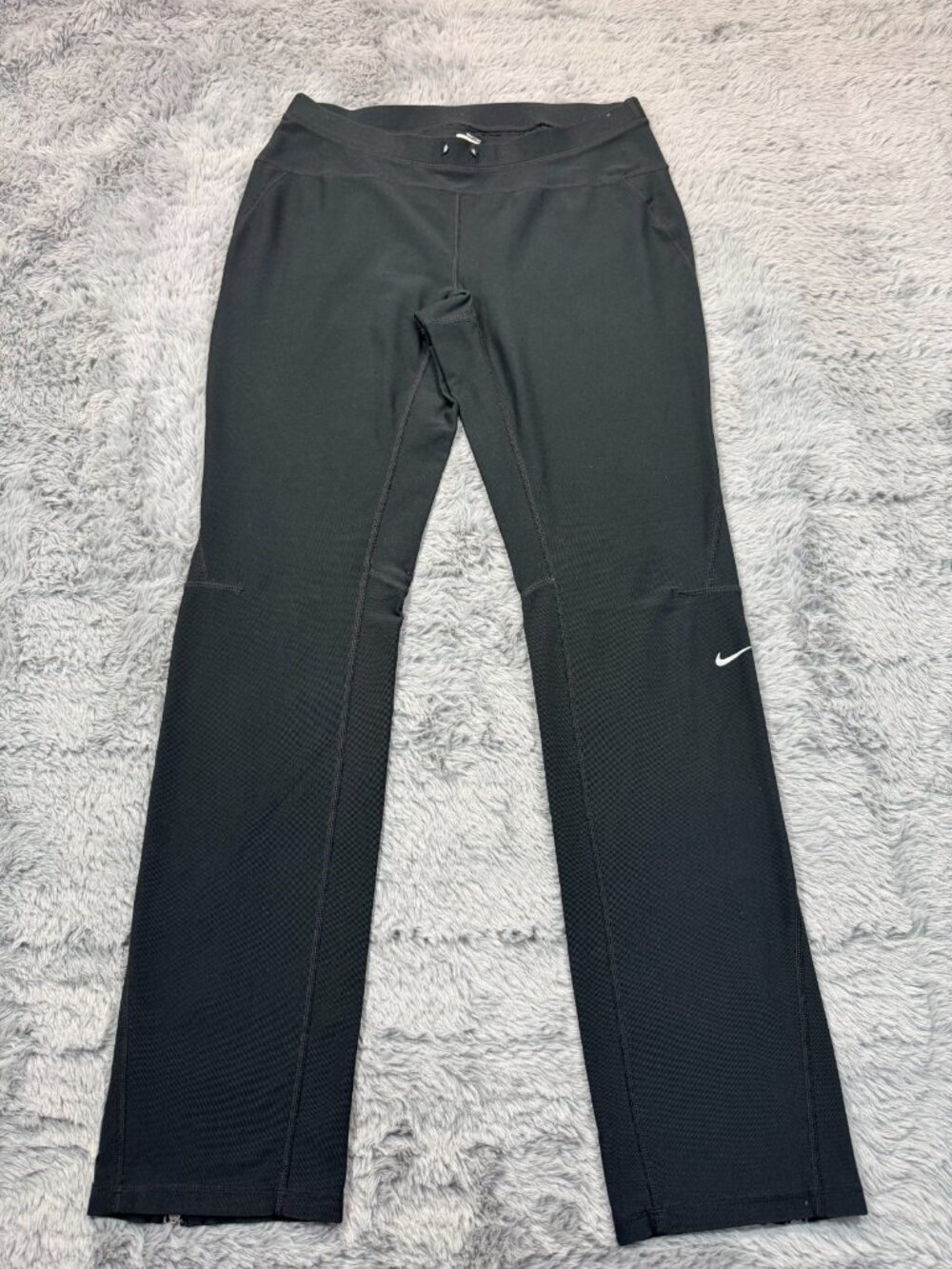 Nike Dri-FIT Pant Women's S Black Polyester Track Ankle-Zip Performance Bootcut